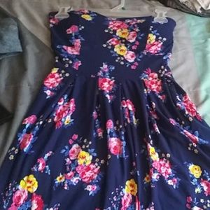 Blue floral dress